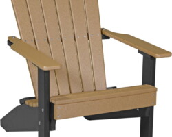 cedar / black laccb lakeside adirondack chair cedar black