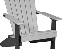 dove gray / black lacdgb lakeside adirondack chair dove gray black