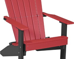 red / black lacrb lakeside adirondack chair red black