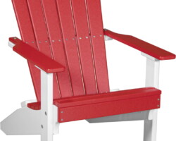red / white lacrw lakeside adirondack chair red white