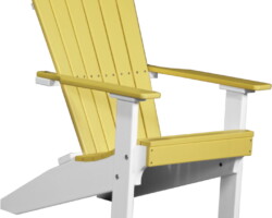 yellow / white lacyw lakeside adirondack chair yellow white