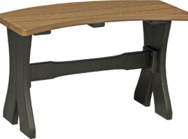 antique mahogany / black p28tbamb poly 28 table bench antique mahogany black