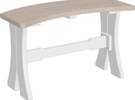 birch / white p28tbbiw poly 28 table bench birch white