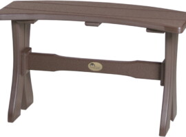 chestnut brown p28tbcbr poly 28 table bench chestnut brown