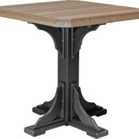 mahogany / black p41stamb poly 41 square table antique mahogany black bar height