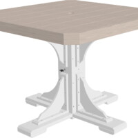 birch / white p41stbiw poly 41 square table birch white dining height