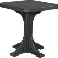 black p41stbk poly 41 square table black bar height