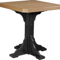 cedar / black p41stcb poly 41 square table cedar black bar height