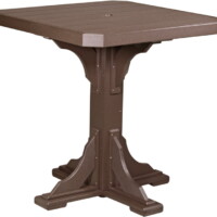 chestnut / brown p41stcbr poly 41 square table chestnut brown bar height