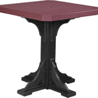 cherrywood / black p41stchb poly 41 square table cherrywood black bar height