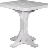 white p41stw poly 41 square table white bar height