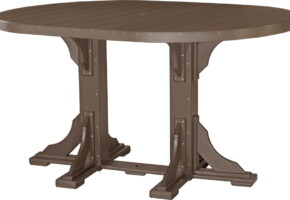 chestnut brown p46otcbr poly 4 x 6 oval table chestnut brown bar height