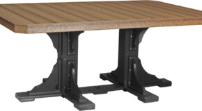 antique mahogany / black p46rtamb poly 4 x 6 rectangular table antique mahogany black dining height