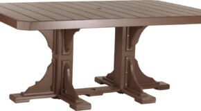 chestnut / brown p46rtcbr poly 4 x 6 rectangular table chestnut brown dining height