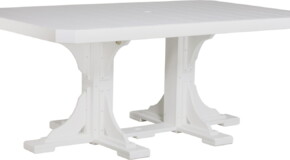 white p46rtw poly 4 x 6 rectangular table white dining height