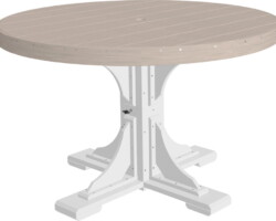 birch / white p4rtbiw poly 4 round table birch white dining height