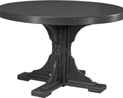 black p4rtbk poly 4 round table black dining height