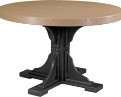 cedar / black p4rtcb poly 4 round table cedar black dining height