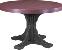 cherrywood / black p4rtchb poly 4 round table cherrywood black dining height