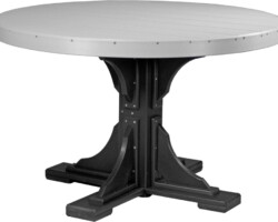 dove gray / black p4rtdgb poly 4 round table dove gray black dining height