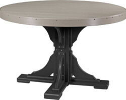 weatherwood / black p4rtwwb poly 4 round table weatherwood black dining height