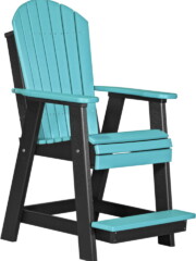 aruba blue / black pabcabb poly adirondack balcony chair aruba blue black
