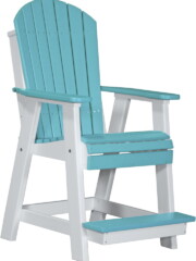 aruba blue / white pabcabw poly adirondack balcony chair aruba blue white