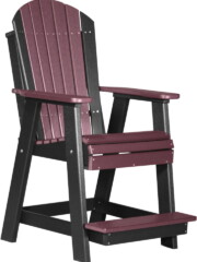 cherrywood / black pabcchb poly adirondack balcony chair cherrywood black