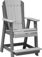 dove gray / slate pabcdgs poly adirondack balcony chair dove gray slate