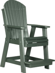green pabcg poly adirondack balcony chair green