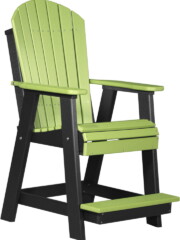 lime green / black pabclgb poly adirondack balcony chair lime green black