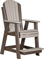 weatherwood / chestnut brown pabcwwcbr poly adirondack balcony chair weatherwood chestnut brown