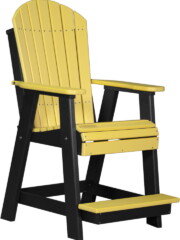 yellow / black pabcyb poly adirondack balcony chair yellow black