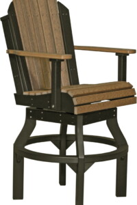 antique mahogany / black pascbamb poly adirondack swivel chair bar height antique mahogany black