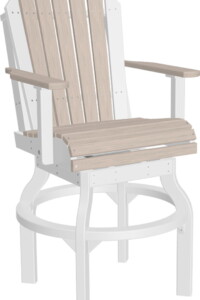 birch / white pascbbiw poly adirondack swivel chair bar height birch white