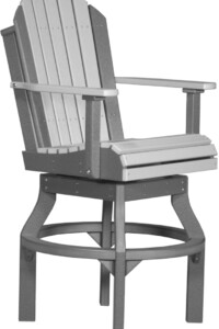 dove gray / slate pascbdgs poly adirondack swivel chair bar height dove gray slate
