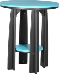 aruba blue / black pbatabb poly balcony table aruba blue black