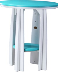 aruba blue / white pbatabw poly balcony table aruba blue white