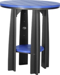blue / black pbatbb poly balcony table blue black