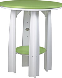 lime green / white pbatlgw poly balcony table lime green white