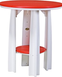 red / white pbatrw poly balcony table red white