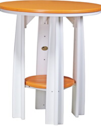 tangerine / white pbattw poly balcony table tangerine white