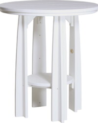 white pbatw poly balcony table white