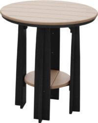 weatherwood / black pbatwwb poly balcony table weatherwood black