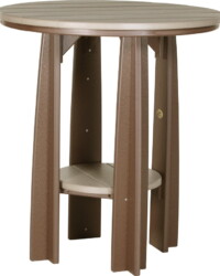weatherwood / chestnut brown pbatwwcbr poly balcony table weatherwood chestnut brown