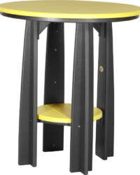 yellow / black pbatyb poly balcony table yellow black