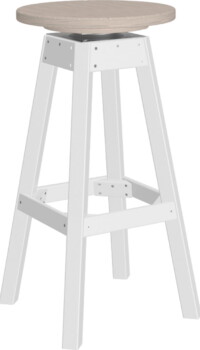 birch / white pbsbiw poly bar stool birch white