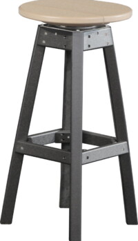 weatherwood / black pbswwb poly bar stool weatherwood black