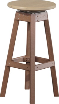 weatherwood / chestnut brown pbswwcbr poly bar stool weatherwood chestnut brown