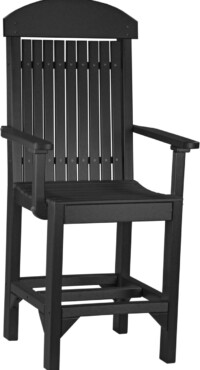 black pcccbk poly captain chair counter height black